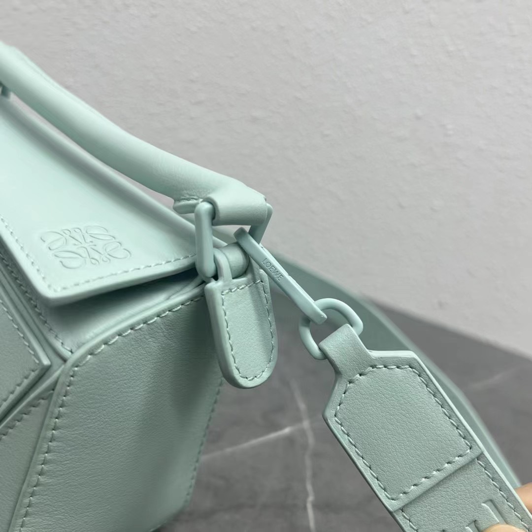 Loewe Mini Puzzle Bag in Classic Calfskin Fresh Mint